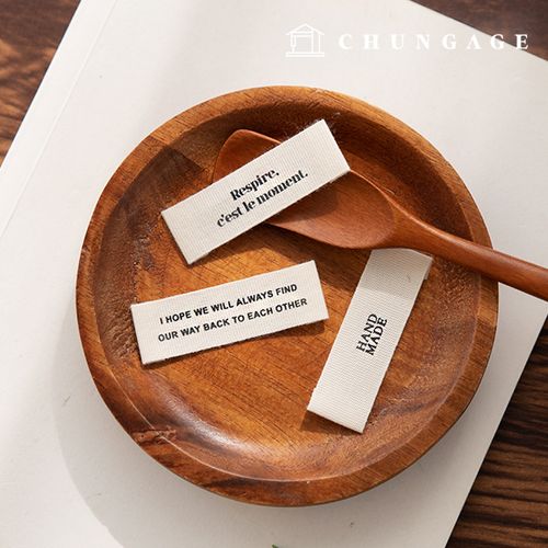 Double-fold Label Natural Moment Cotton Label 3-Piece Set