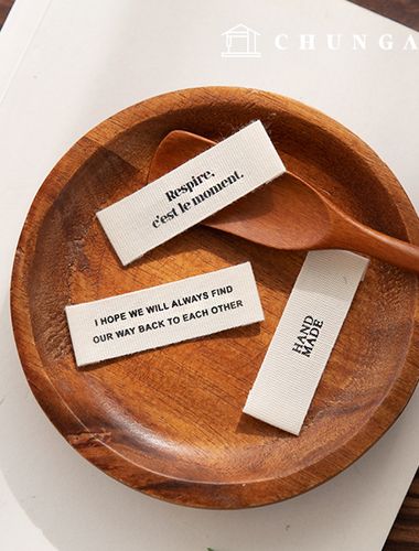 Double-fold Label Natural Moment Cotton Label 3-Piece Set