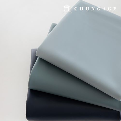 Artificial Leather Fabric Plain Faux Leather Fabric Eco-friendly Synthetic Leather Water-resistant Fabric Amber Blue 3 Types 1 Yard