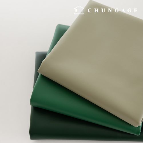 Artificial Leather Fabric Plain Faux Leather Fabric Eco-friendly Synthetic Leather Water-resistant Fabric Amber Green 3 Types 1 Yard