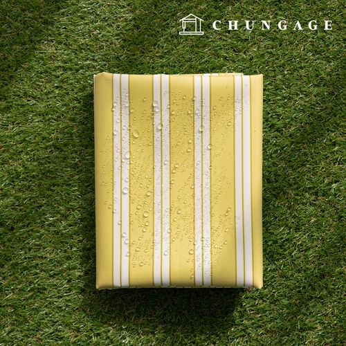 Waterproof Cloth Poly Oxford DTP 600D Wide Width Waterproof Fabric Mimosa Stripe CW004