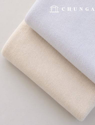 Polar fleece fabric, doll fabric, winter napping fabric, wide width, Snuggle, white, 2 types