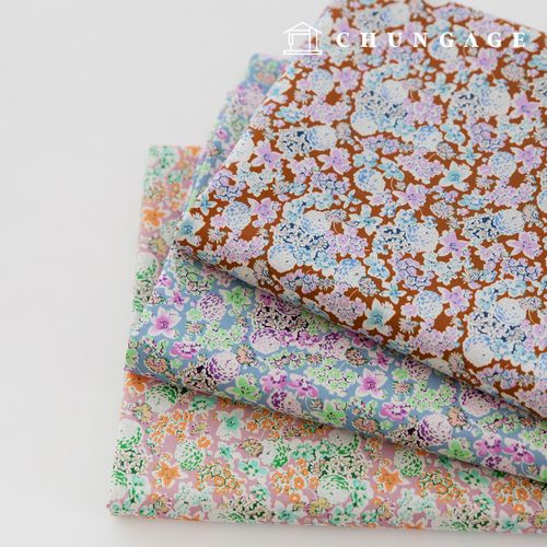 Cotton floral pattern 60 count voile fabric Maubern 3 types