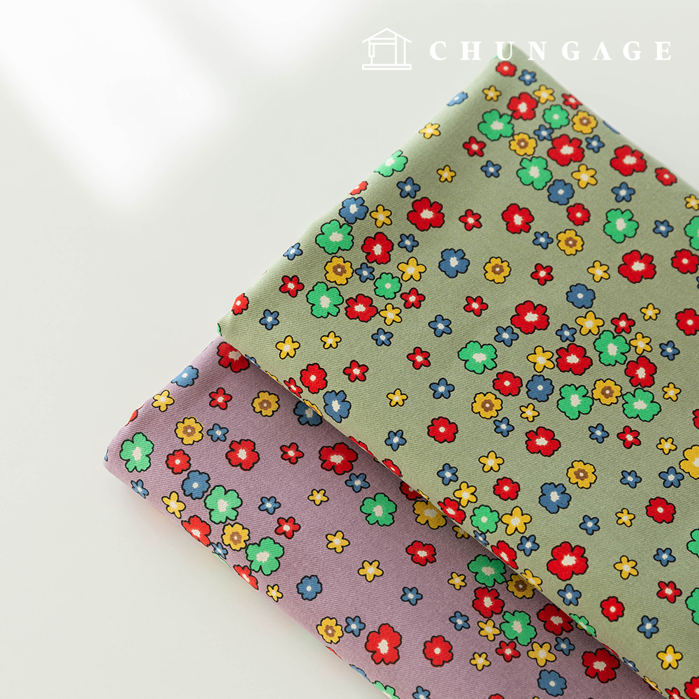 Cotton 20 count Oxford twill fabric Wide Width floral pattern Flower Fabric Float 2 types