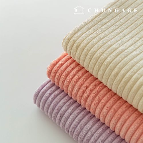 Corduroy Fabric 2.5W Terry Corduroy Wide Width Fabric Winter Plain Goldia Pink 3 Types