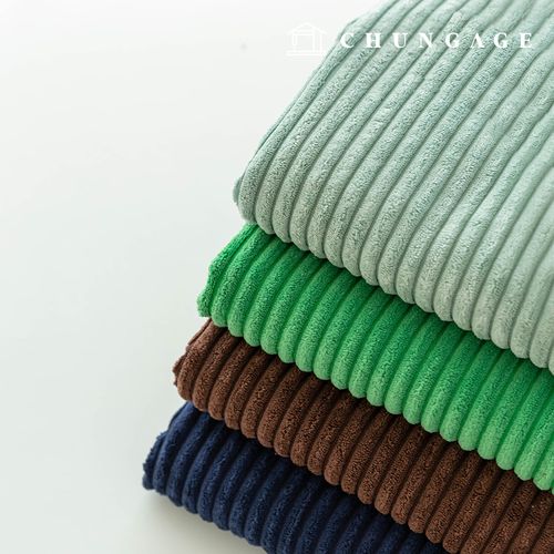 Corduroy Fabric 2.5W Terry Corduroy Wide Width Fabric Winter Plain Goldia Green Blue 4 Types