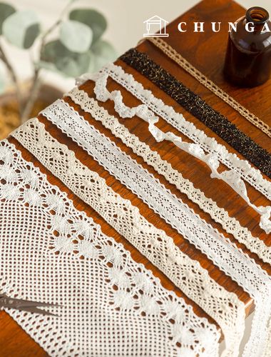 cotton lace fabric bowknot Mesh Chiffon Torsion lace fabric PS-001