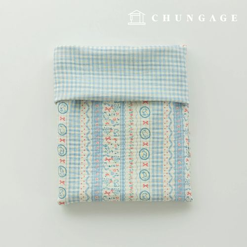 Yoru quadruple gauze fabric non-fluorescent bio-washed fabric floral pattern flower fabric floral rabbit