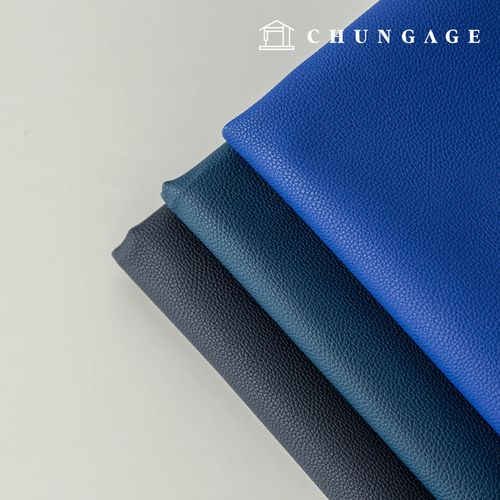 Artificial Leather Fabric, Faux Leather, Eco-friendly, Vegan, Synthetic Leather, Water-resistant Fabric, Lux Leather Deep Blue 3-Piece Set