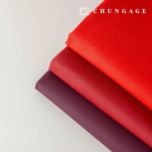 Artificial Leather Fabric, Faux Leather, Eco-friendly, Vegan, Synthetic Leather, Water-resistant Fabric, Lux Leather Red 3-Piece Set