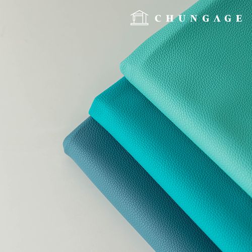 Artificial Leather Fabric, Faux Leather, Eco-friendly, Vegan, Synthetic Leather, Water-resistant Fabric, Lux Leather Sky Blue 3-Piece Set