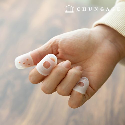 Transparent Silicone Finger Thimble Office Multi-purpose 3-Piece Set
