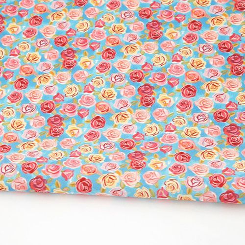 Eco-friendly antibacterial and anti-inflammatory fabric E-DTP cotton20 count rose blooming