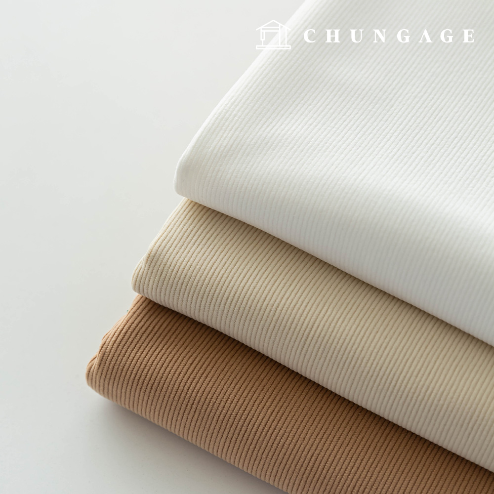 Corduroy Fabric Span Fine Corduroy 16W Wide Width Corduroy Fabric Winter Plain Goldian White 3 Types