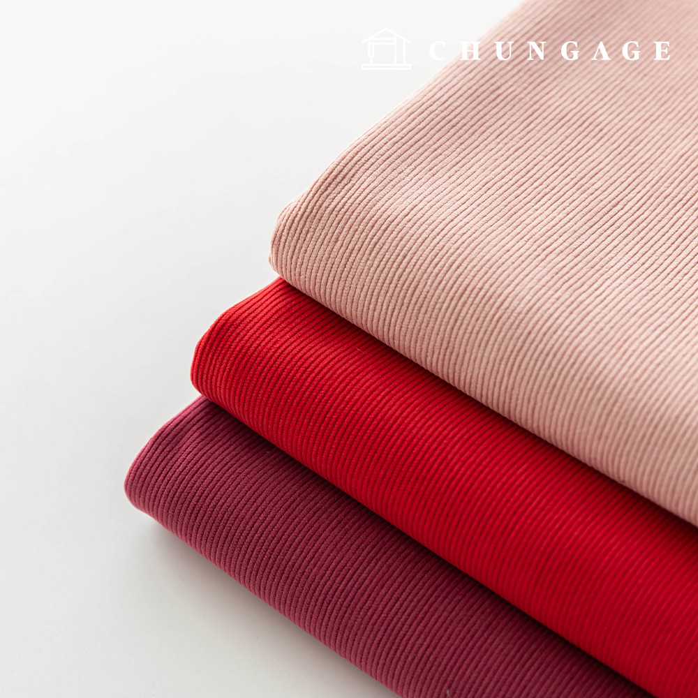 Corduroy Fabric Span Fine Corduroy 16W Wide Width Corduroy Fabric Winter Plain Goldian Pink 3 Types