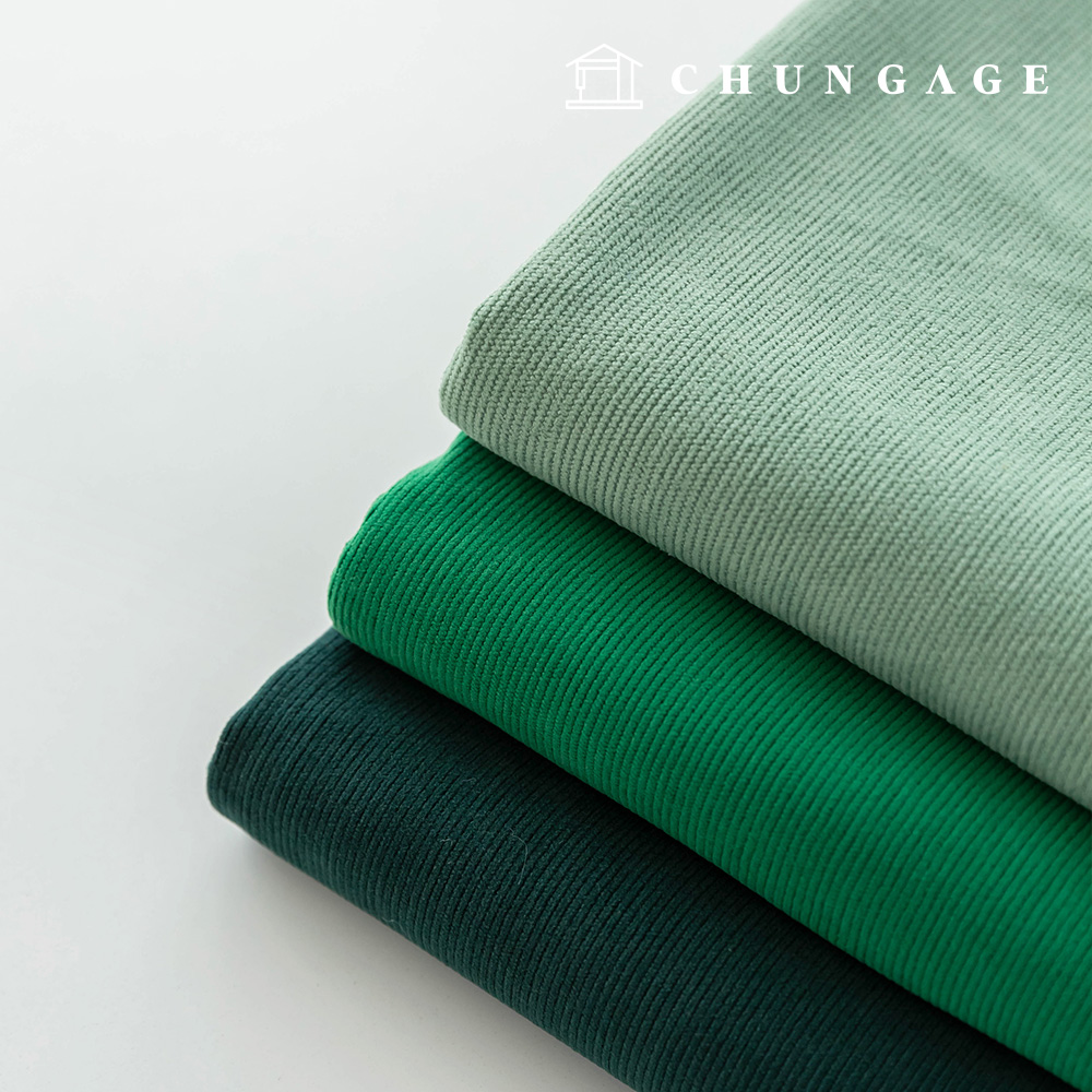 Corduroy Fabric Span Fine Corduroy 16W Wide Width Corduroy Fabric Winter Plain Goldian Green 3 Types