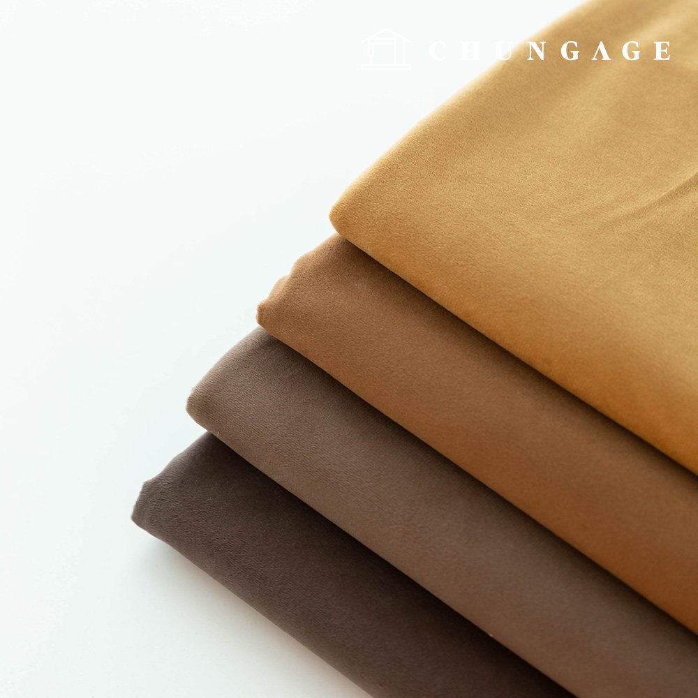 Velvet Plain Doll Fabric Winter Curtain Cushion Display Case Fabric Palace Brown 4 Types