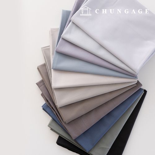 Cotton fabric, Plain fabric, Wide Width 40 count, Twill, Abello, Gray, 11 types