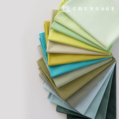 Cotton fabric Plain Fabric Wide Width 40 count Twill Abello Green 14 types
