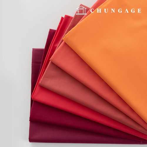 Cotton fabric Plain Fabric Wide Width 40 count Twill Abello Red 6 types