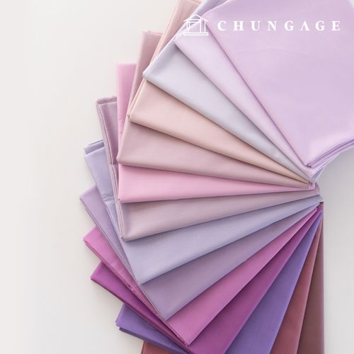Cotton fabric, Plain fabric, Wide Width 40 count, Twill Abello, Purple, 14 types