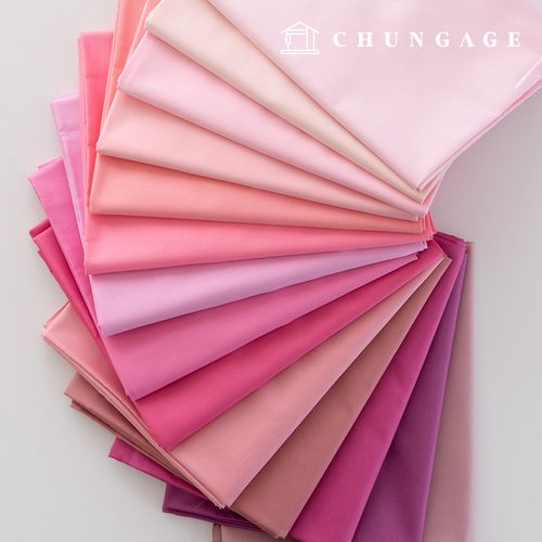 Cotton fabric Plain Fabric Wide Width 40 count Twill Abello Pink 14 types