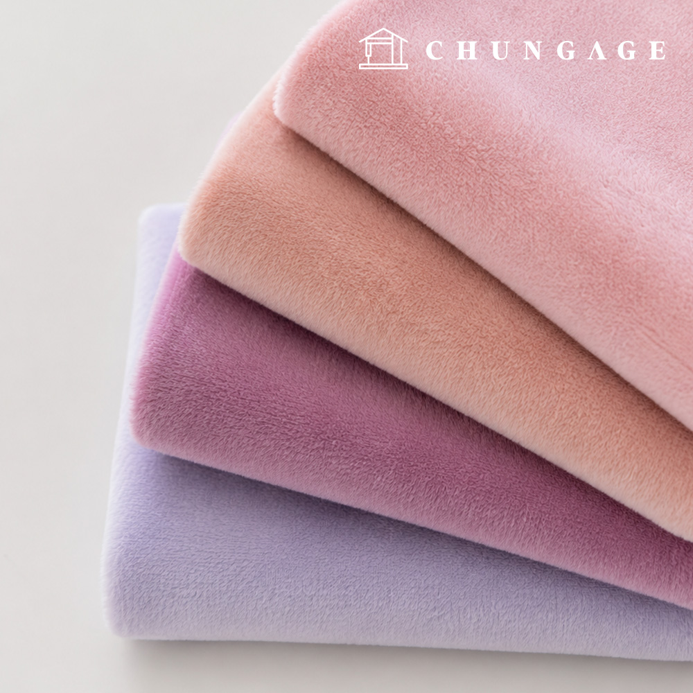 Microfiber fabric doll fabric Wide Width Plain Winter Fabric Select Microfiber Pink Purple 4 Types