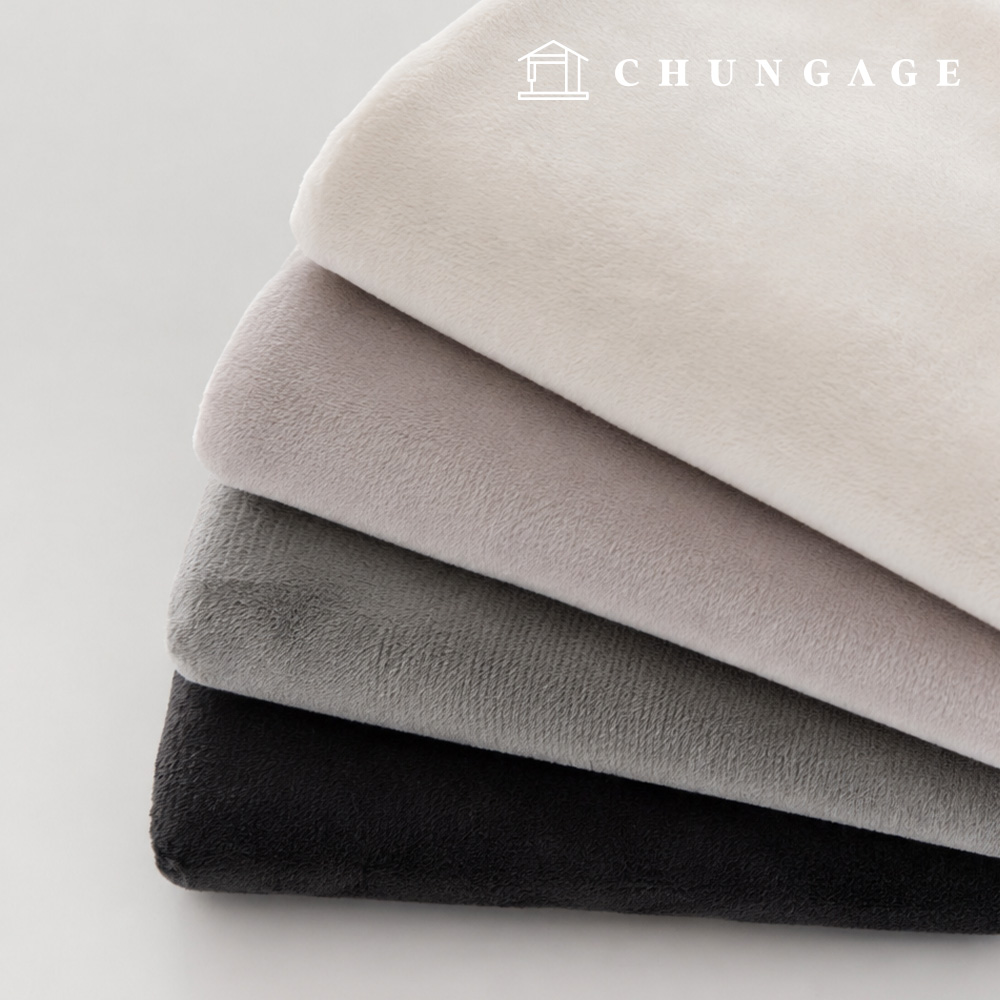 Microfiber fabric doll fabric Wide Width Plain Winter Fabric Select Microfiber Gray 4 Types