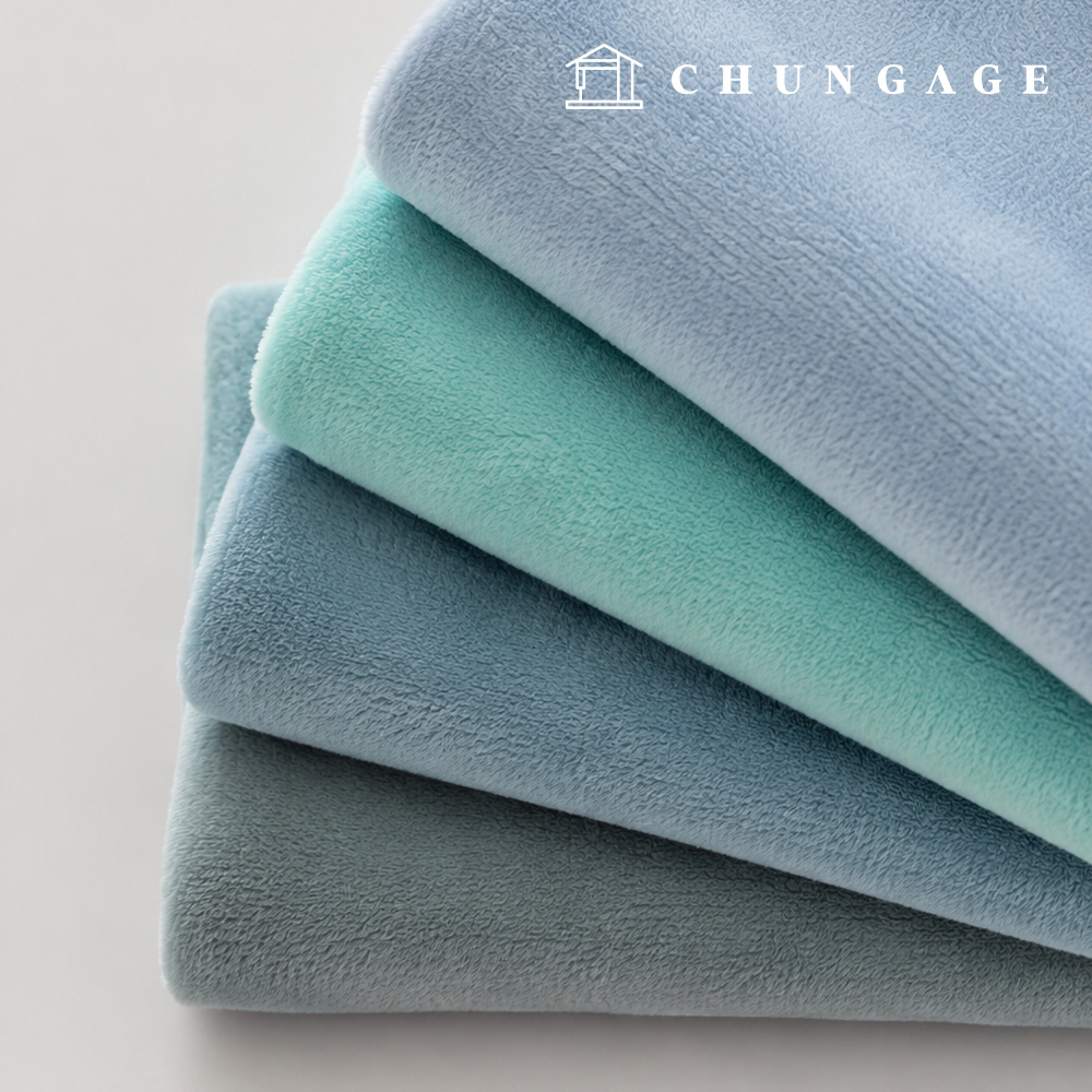 Microfiber fabric doll fabric Wide Width Plain Winter Fabric Select Microfiber Blue 4 Types