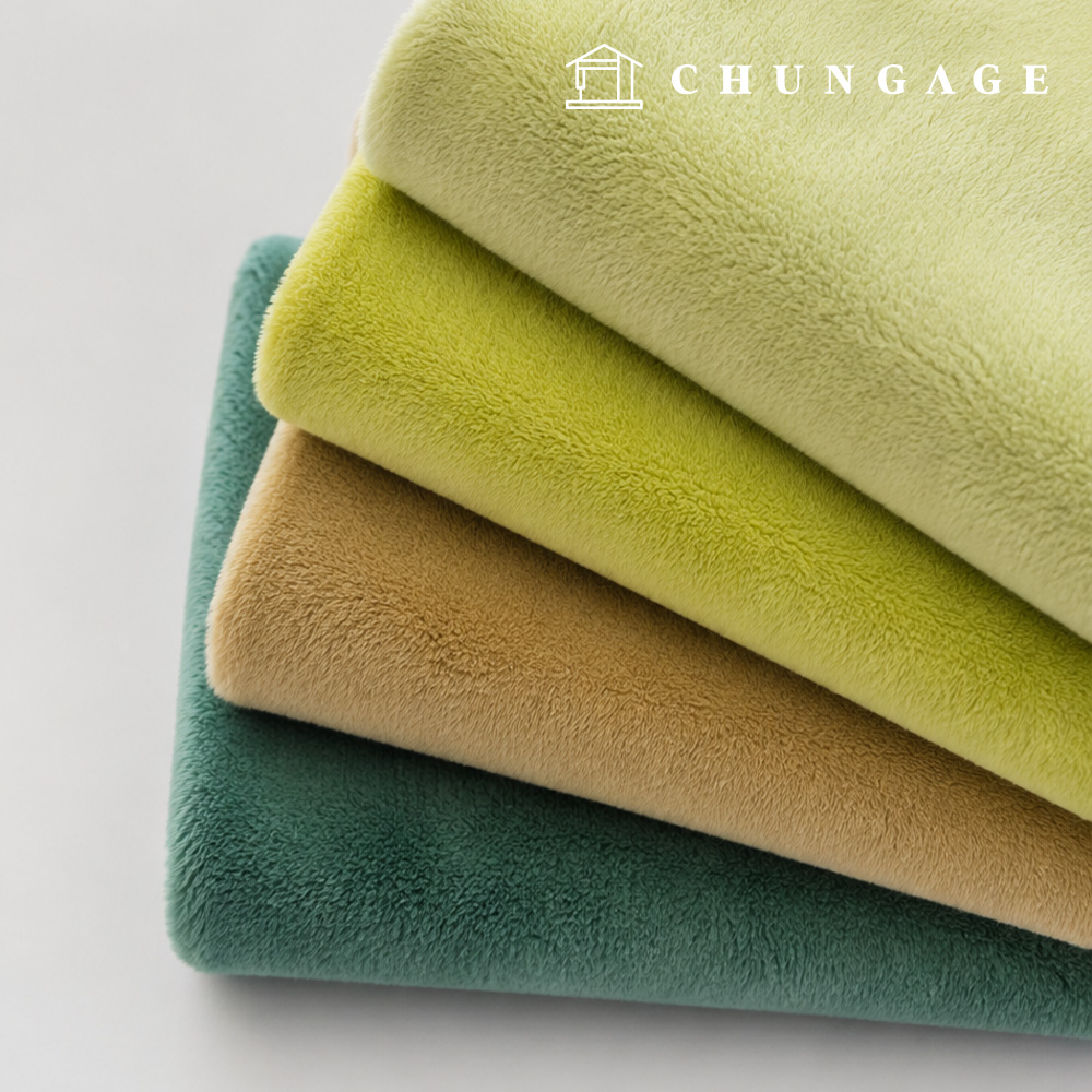 Microfiber fabric Doll fabric Wide Width Plain Winter Fabric Select Microfiber Green 4 Types