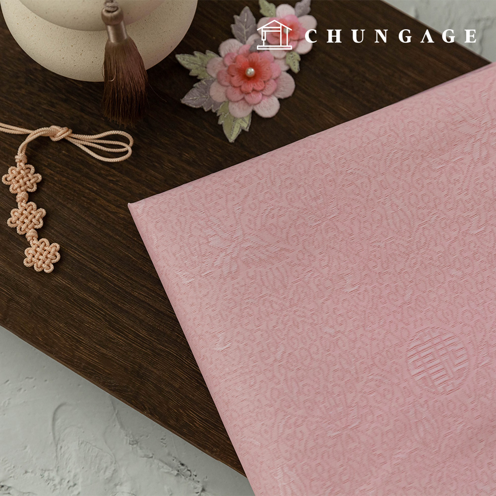 Hanbok Fabric Polyester Traditional Pattern Hanbok Making Fabric Pink Nabichae