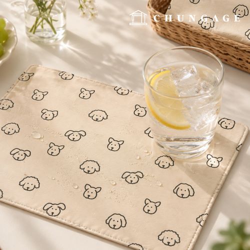 Waterproof Cloth Oxford Fabric Animal Print Dog Fabric Laminated TPU Mungpuccino