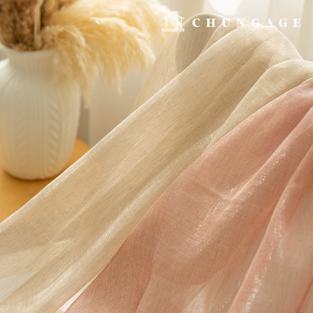 Wide Polyester Linen Inner Curtain Fabric Plain Fabric Orsha 2 Types