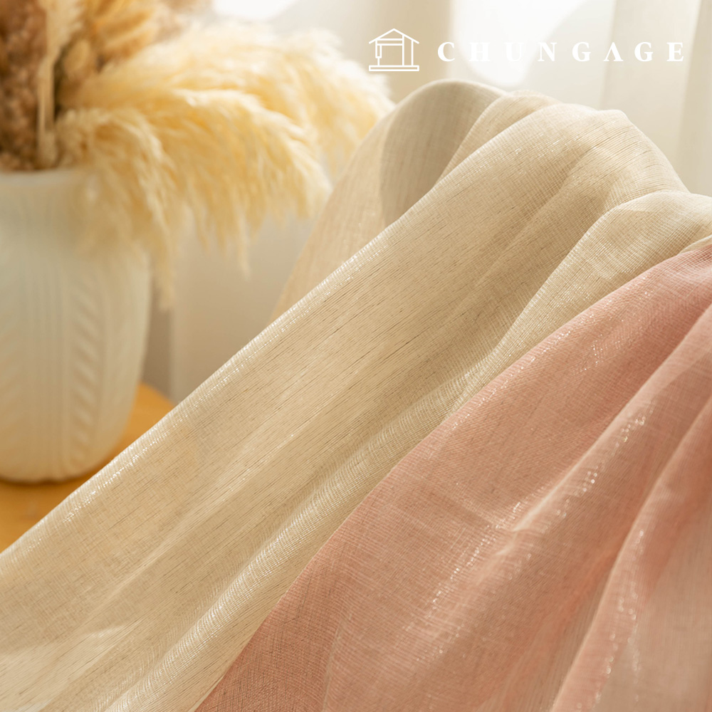 Wide Polyester Linen Inner Curtain Fabric Plain Fabric Orsha 2 Types