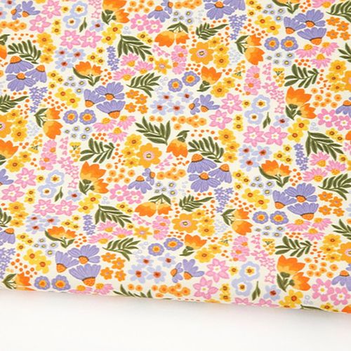 Eco-friendly antibacterial and anti-flammable fabric E-DTP cotton 20 count Flora Melody