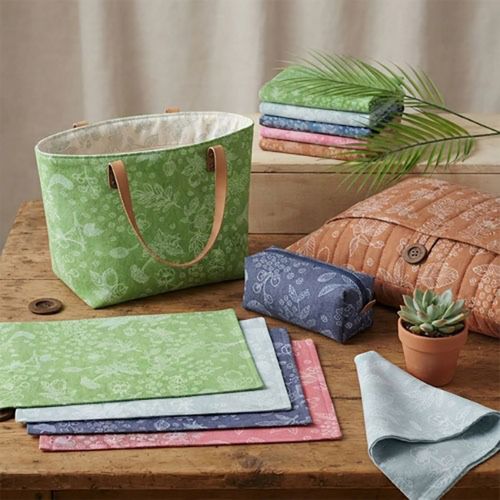 Pigment Fabric Vintage Botanical 9 Types