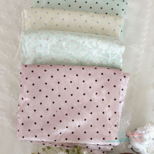 Velvet Fabric Lovely Dot 4 Types