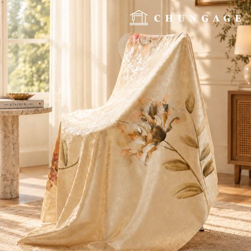 Velvet floral pattern quality Flower fabric Cerua