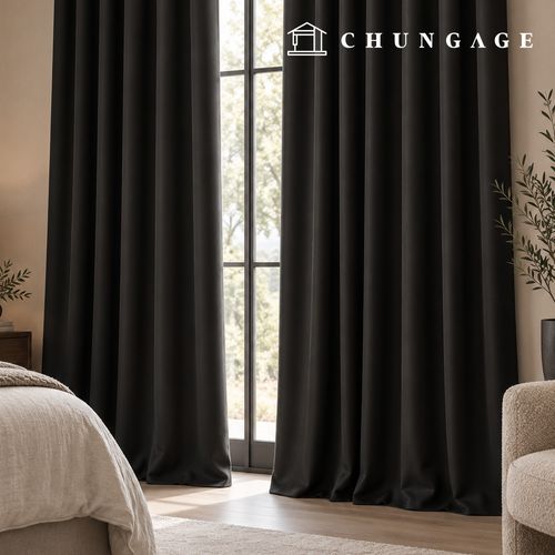 Double-sided blackout curtain fabric poly blackout fabric curtain plain fabric nocturne