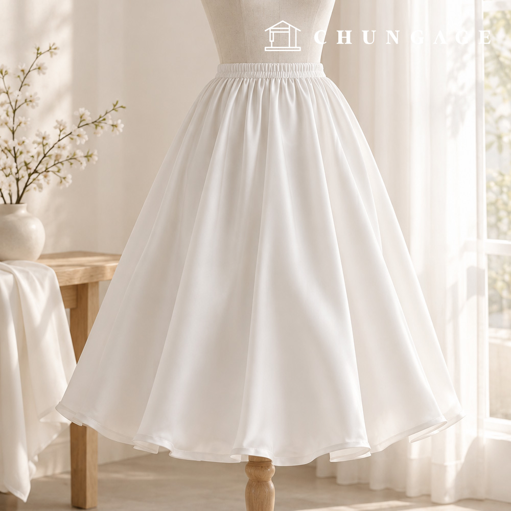 Poly fabric Clothing petticoat Hanbok lining fabric Wide Width Fabric White Riem
