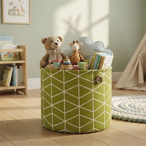 cotton Oxford fabric Green geometry
