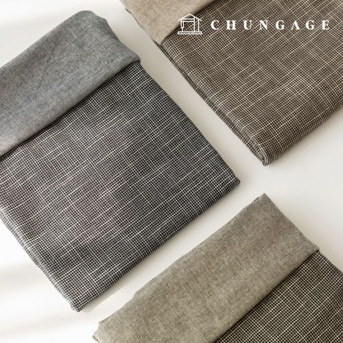 Washing Double Gauze Fabric Yarn-dyed Check Wide Width Fabric Pebble 3 Types