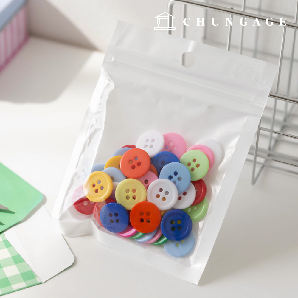 15mm simple collar Mixture button
