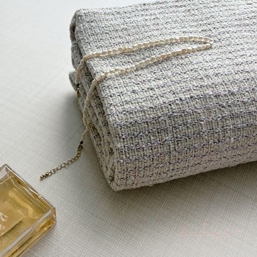 Metallic Poly Tweed Fabric Wide Width Blackpink