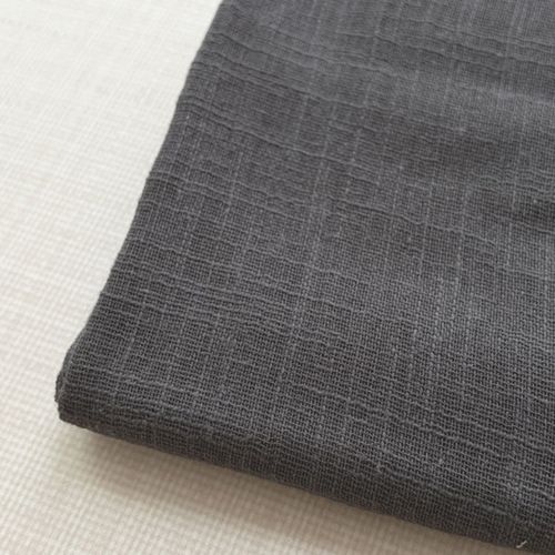 Linen Gauze Slub Washing Deep Charcoal