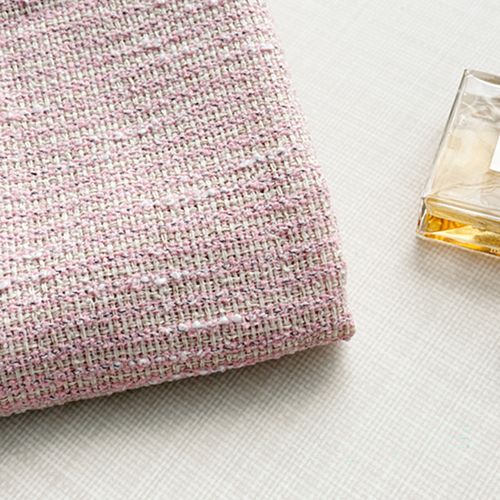 Metallic Poly Tweed Wide Width Shine Pink