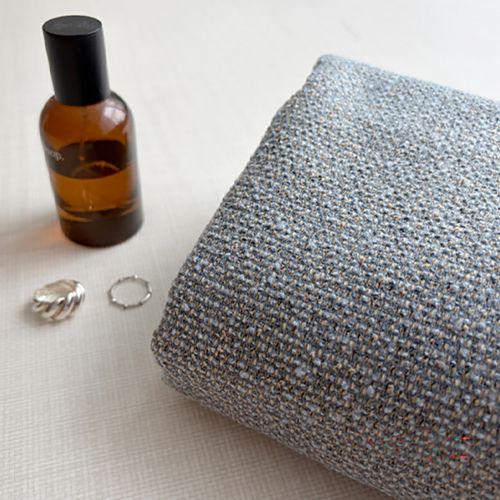 Poly Tweed Wide Width Blue Denim