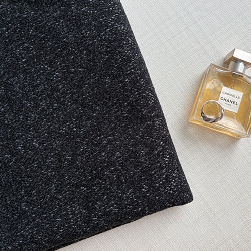 Poly tweed fabric Black
