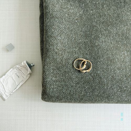 Reversible Wool Fabric Plain Khaki