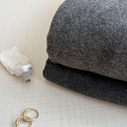 Wool Fleece Fabric Plain Reversible 2 Types